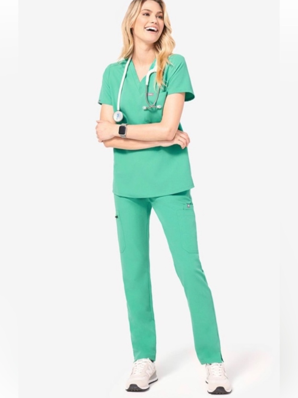 Figs Scrubs Set Yola Pants XL Petite Catarina Top XXL Surgical Green